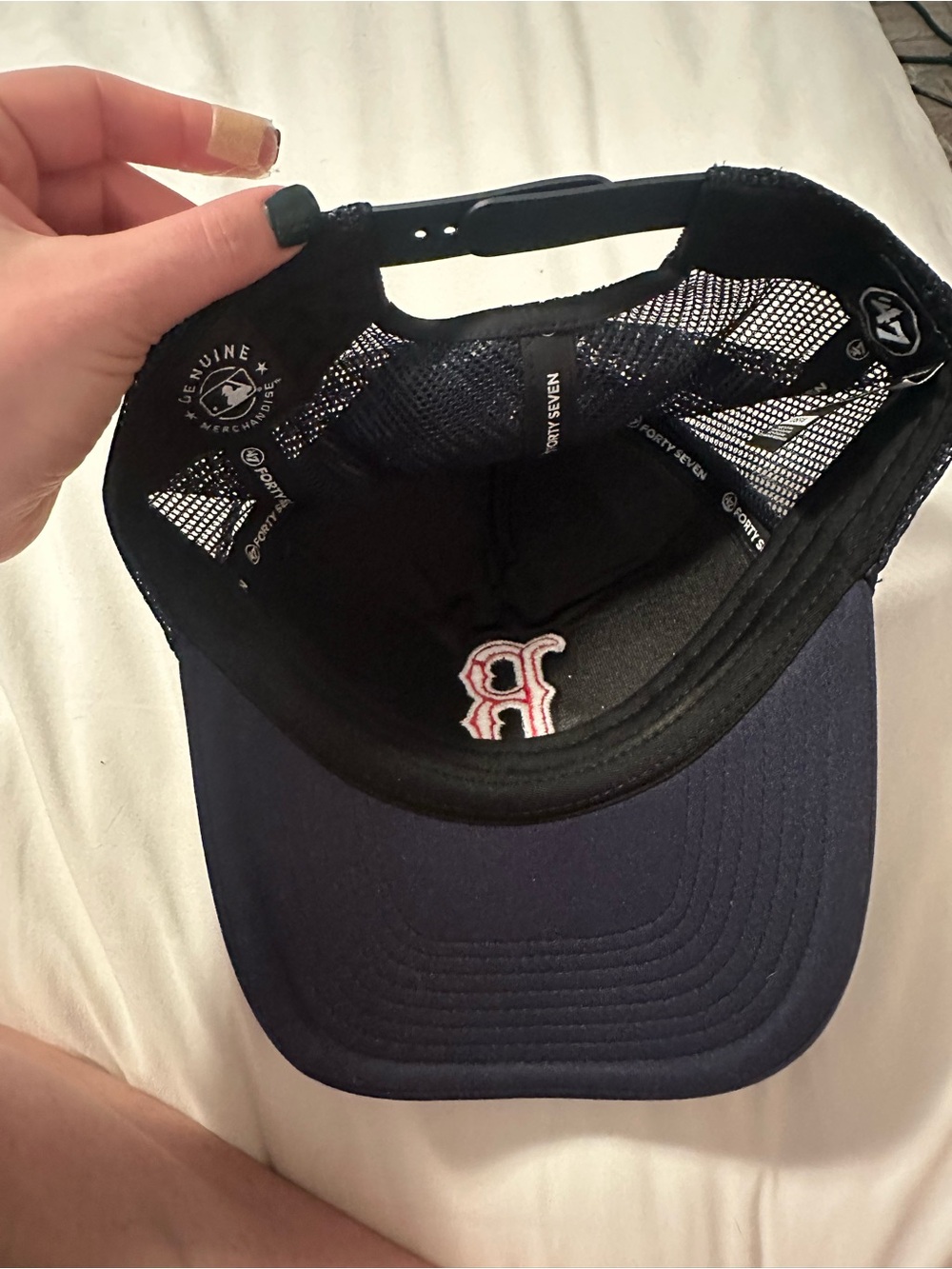 47 Boston Red Sox Navy Trucker Hat - Picture 5 of 5